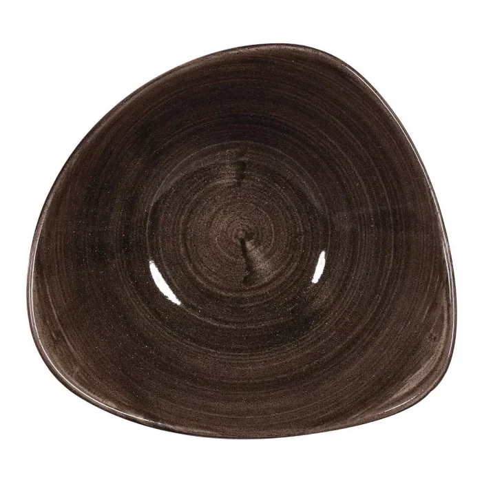 Churchill Stonecast Patina Triangular Bowls Black 235mm (Pack of 12) - Image 2