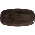Churchill Stonecast Patina Rectangular Plates Black 298mm (Pack of 12)