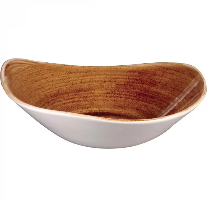 Churchill Stonecast Patina Triangular Bowls Vintage Copper 235mm (Pack of 12) - Image 1