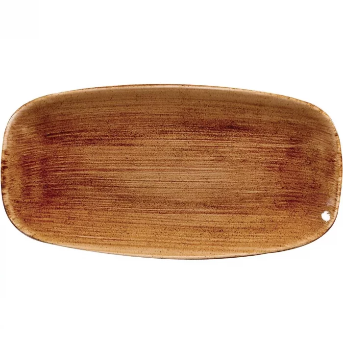 Churchill Stonecast Patina Rectangular Plates Vintage Copper 298mm (Pack of 12) - Image 1