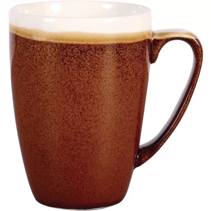 Churchill Monochrome Profile Mug Cinnamon Brown 340ml (Pack of 12) - Image 1