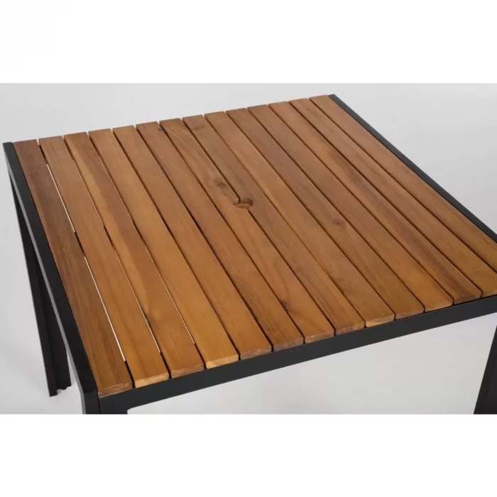 Bolero Square Steel and Acacia Table 800mm - Image 6