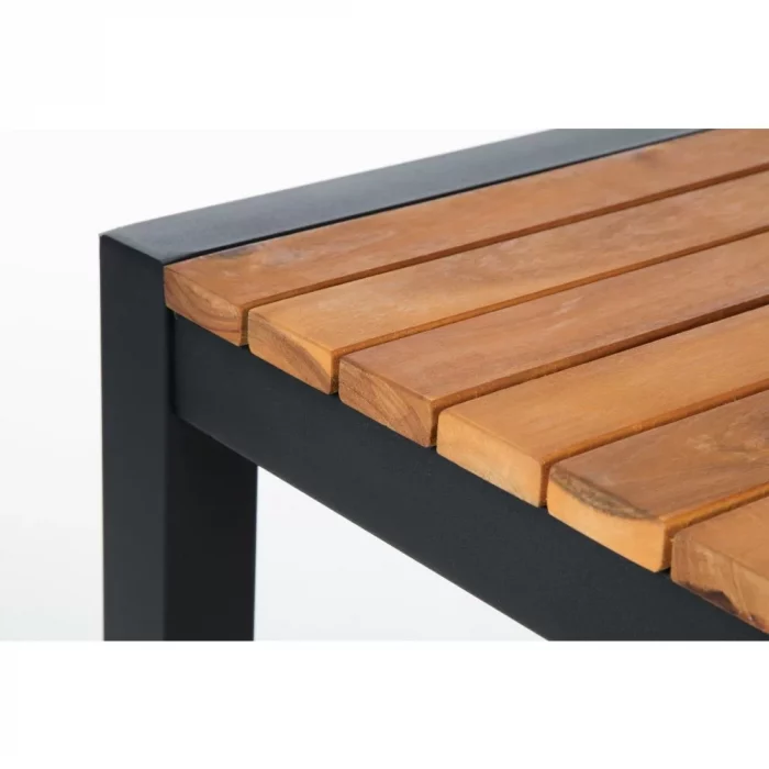 Bolero Square Steel and Acacia Bar Table 600mm - Image 8