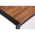 Bolero Acacia Wood and Steel Rectangular Industrial Table 1800mm - Image 5