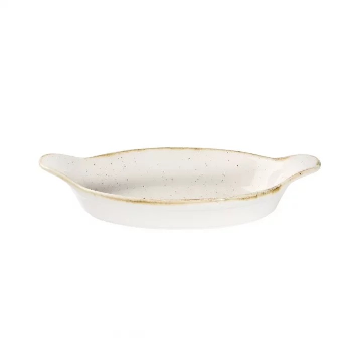 Churchill Stonecast Oval Eared Dishes Barley White 232mm (Pack of 6) - Image 3