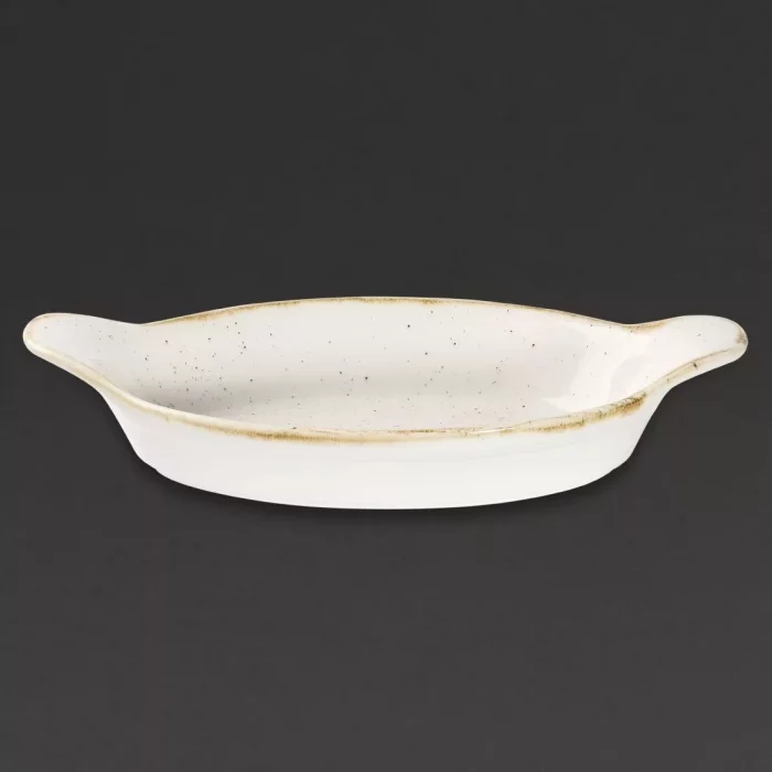 Churchill Stonecast Oval Eared Dishes Barley White 232mm (Pack of 6) - Image 4