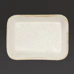 Churchill Stonecast Deep Rectangular Dishes Barley White 160mm (Pack of 12)