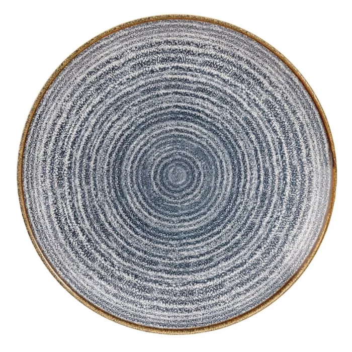 Churchill Studio Prints Homespun Coupe Plates Slate Blue 288mm (Pack of 12) - Image 1