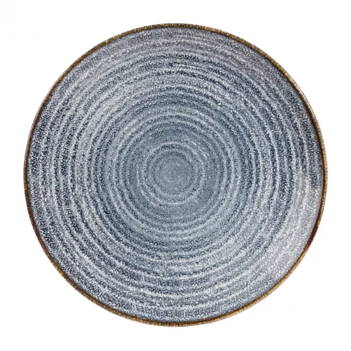 Churchill Studio Prints Homespun Coupe Plates Slate Blue 217mm (Pack of 12) - Image 1
