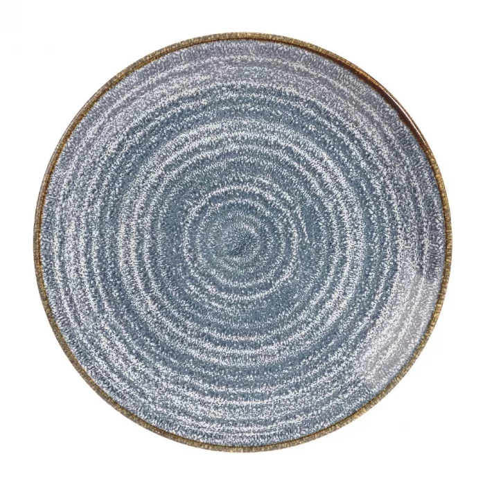 Churchill Studio Prints Homespun Coupe Plates Slate Blue 165mm (Pack of 12) - Image 1