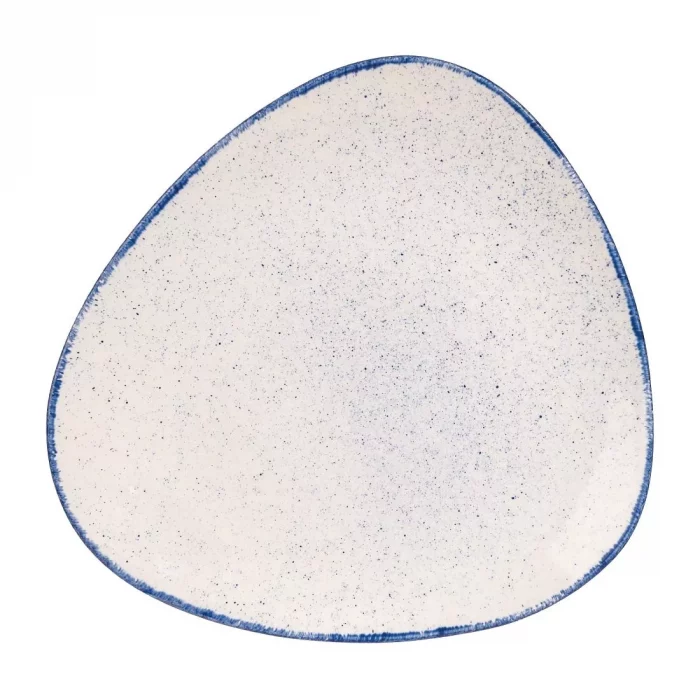 Churchill Stonecast Hints Triangular Plates Indigo Blue 265mm (Pack of 12) - Image 1