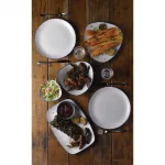 Churchill Stonecast Hints Oblong Plates Indigo Blue 355mm (Pack of 6) - Image 2
