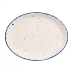 Churchill Stonecast Hints Oval Plates Indigo Blue 254mm (Pack of 12)