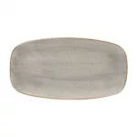 Churchill Stonecast Rectangular Plates Peppercorn Grey 127 x 269mm