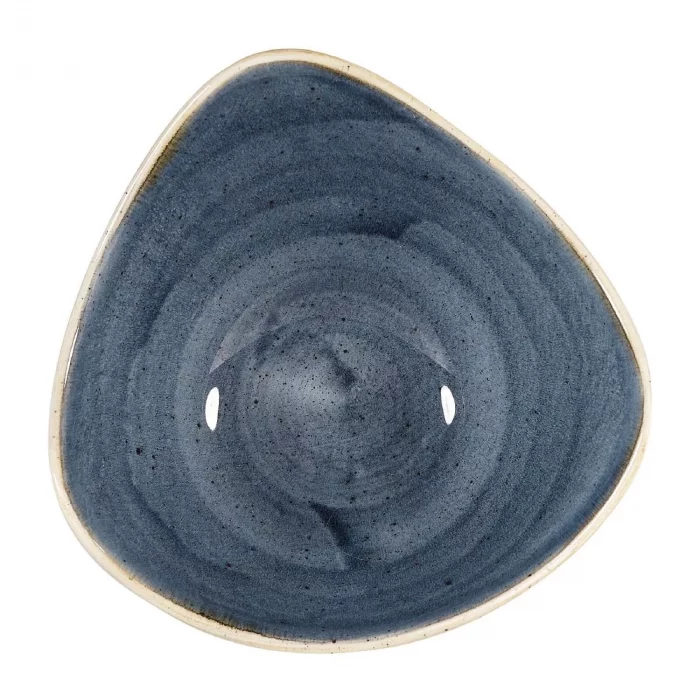 Churchill Stonecast Triangular Bowls Blueberry 185mm (Pack of 12) - Image 1