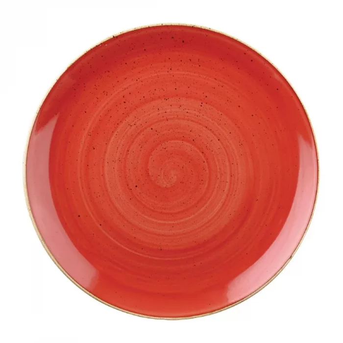 Churchill Stonecast Coupe Bowls Berry Red 182mm (Pack of 12) - Image 1