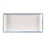 Churchill Stonecast Hints Rectangular Plates Indigo Blue 145 x 300mm (Pack of 6)