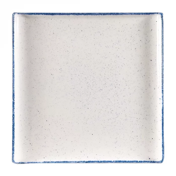 Churchill Stonecast Hints Square Plates Indigo Blue 303mm (Pack of 4) - Image 1