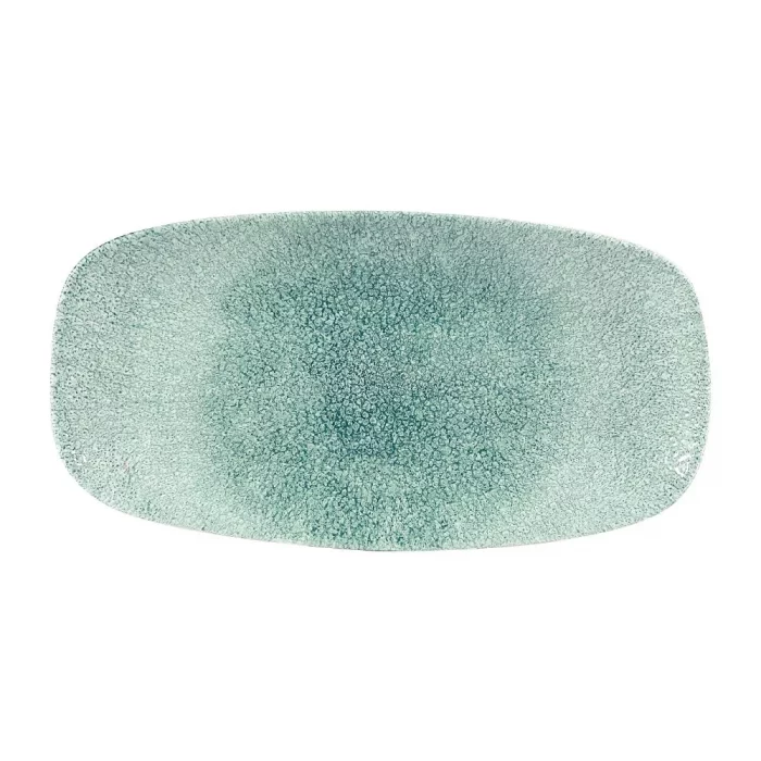 Churchill Studio Prints Raku Rectangular Plates Jade Green 153 x 298mm - Image 1