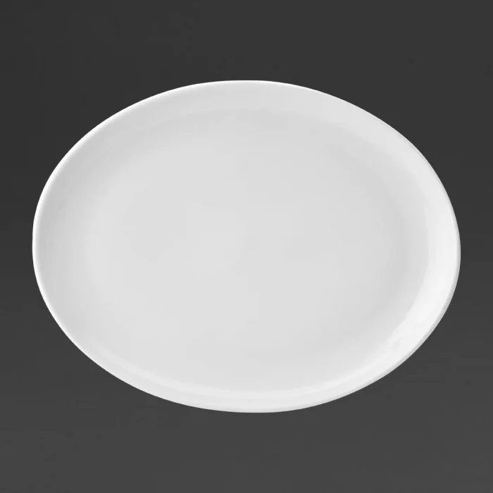 Utopia Pure White Oval Plates 360mm (Pack of 18) - Image 1