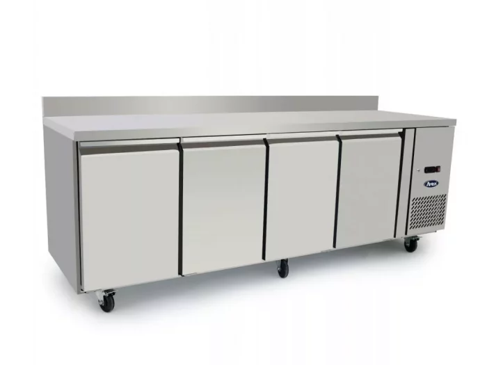 Atosa EPF3482HDSB 4 Door Preparation Counter Freezer with Splash Back  560 Litres - Image 1