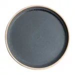 Olympia Canvas Flat Round Plate Blue Granite 250mm (Pack of 6)