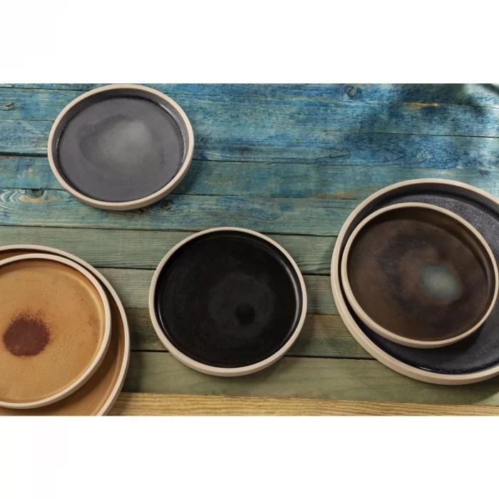 Olympia Canvas Flat Round Plate Sienna Rust 250mm (Pack of 6) - Image 2