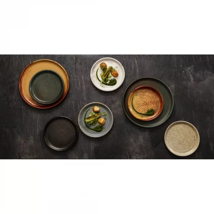 Olympia Canvas Small Rim Round Plate Sienna Rust 265mm (Pack of 6) - Image 5