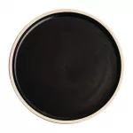 Olympia Canvas Flat Round Plate Delhi Black 250mm (Pack of 6)