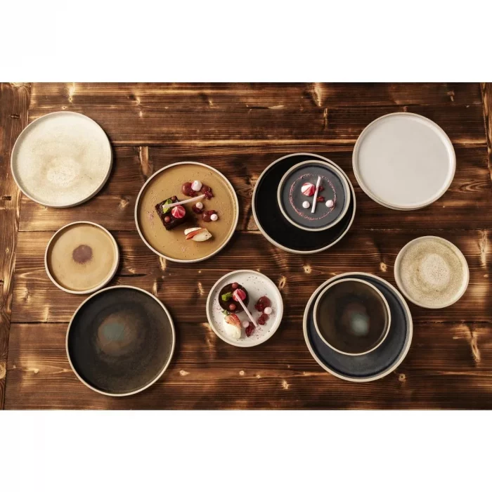 Olympia Canvas Flat Round Plate Wheat 250mm (Pack of 6) - Image 4