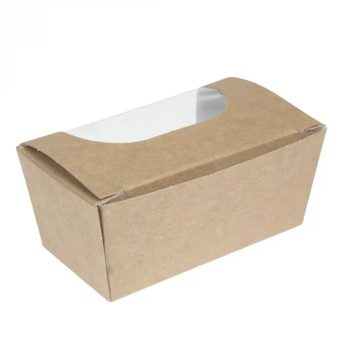 Colpac Compostable Kraft Cake Boxes With Window Small (Pack of 500) - Image 2