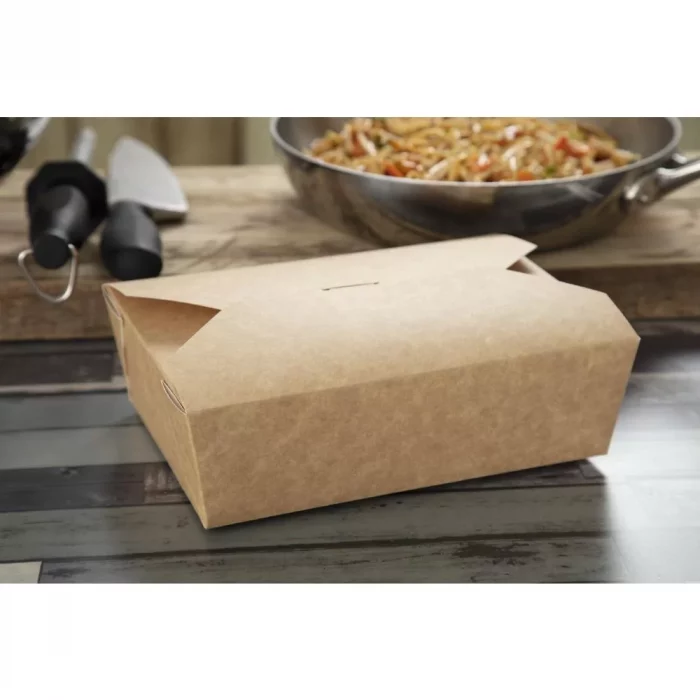 Colpac Recyclable Kraft Microwaveable Food Boxes 1950ml / 68oz (Pack of 200) - Image 6
