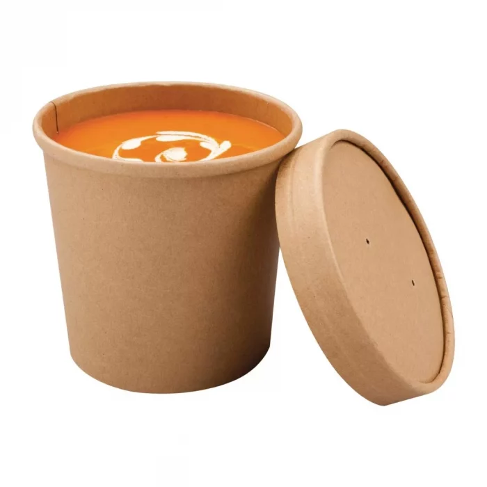 Colpac Recyclable Kraft Microwavable Soup Cups 350ml / 12oz (Pack of 500) - Image 1