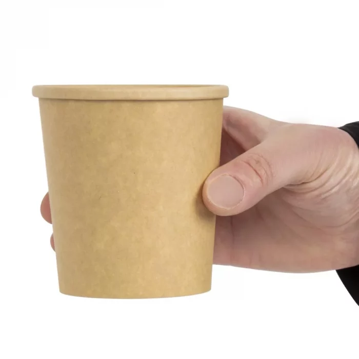 Colpac Recyclable Kraft Microwavable Soup Cups 450ml / 16oz (Pack of 500) - Image 5