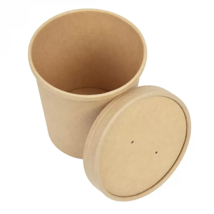 Colpac Recyclable Kraft Microwavable Soup Cups 450ml / 16oz (Pack of 500) - Image 6