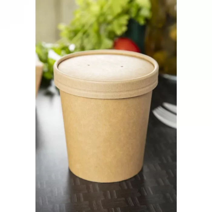 Colpac Recyclable Kraft Microwavable Soup Cups 450ml / 16oz (Pack of 500) - Image 7