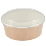 Colpac Recyclable Kraft Salad Pots With Lid Large 1300ml / 45oz (Pack of 150) - Image 2