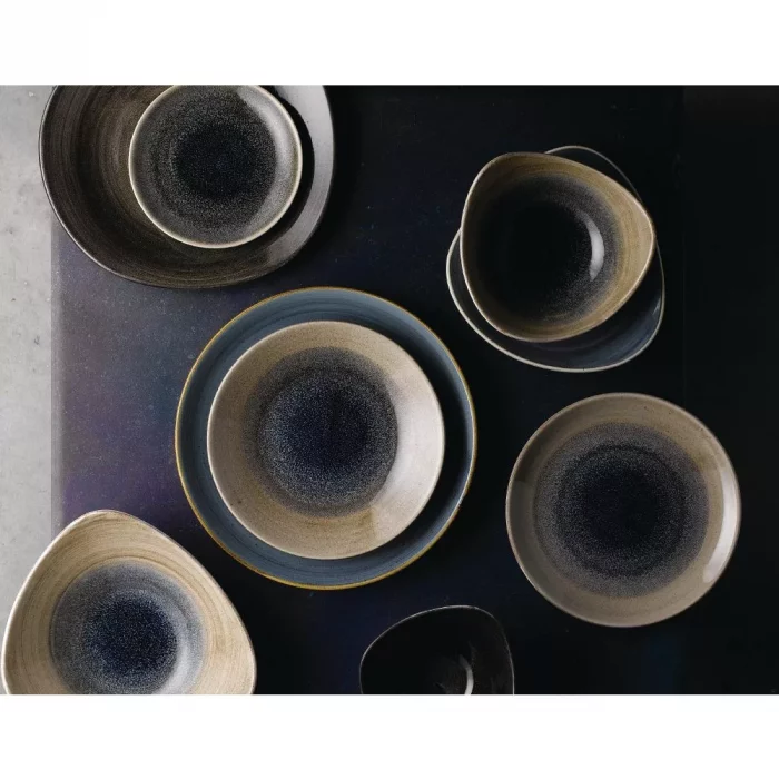 Churchill Stonecast Aqueous Deep Coupe Plates Bayou Taupe 255mm (Pack of 12) - Image 2