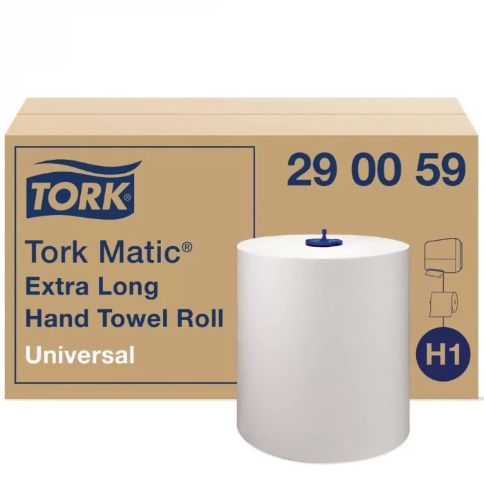 Tork Matic Extra-Long Hand Towel Rolls 1-Ply 280m (Pack of 6) - Image 2