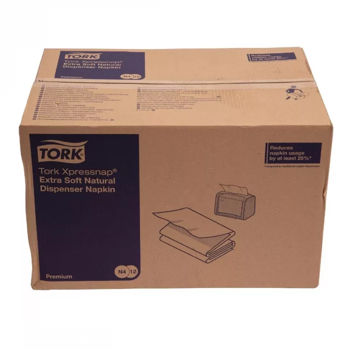 Tork Xpressnap Recycled Dispenser Napkin Natural 2Ply 1/2 Fold (Pack of 8x1000) - Image 2