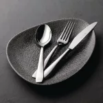 Churchill Studio Prints Raku Triangular Plates Quartz Black 356mm (Pack of 6) - Image 2