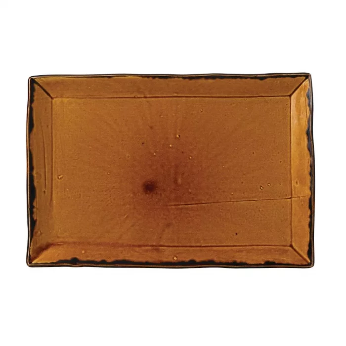Dudson Harvest Rectangular Trays Brown 192 x 284mm (Pack of 6) - Image 1