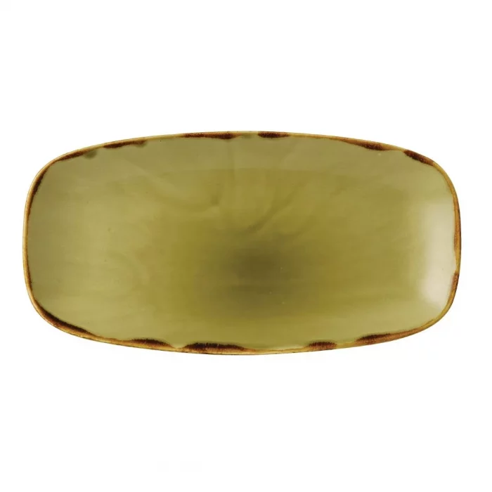 Dudson Harvest Oblong Chefs Plates Green 298 x 153mm (Pack of 12) - Image 1