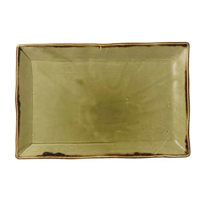 Dudson Harvest Rectangular Trays Green 230 x 336mm (Pack of 6) - Image 1