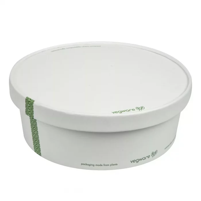Vegware 185-Series Compostable Bon Appetit Wide PLA-lined Paper Food Bowls 32oz (Pack of 300) - Image 6