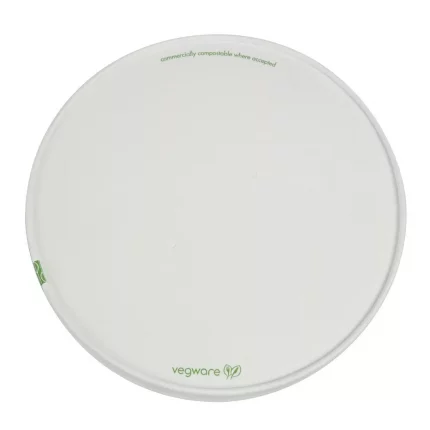 Vegware 185-Series Compostable Bon Appetit Wide PLA-lined Paper Food Bowl Lid (Pack of 300)