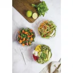 Vegware 185-Series Compostable Bon Appetit Wide PLA Salad Bowls 24oz (Pack of 300) - Image 2
