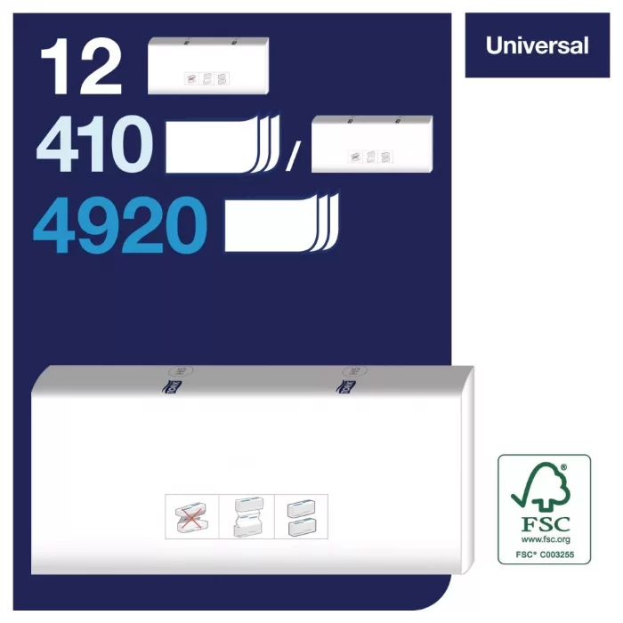 Tork PeakServe Continuous 1-Ply Hand Towels White (Pack of 12 x 410) - Image 2
