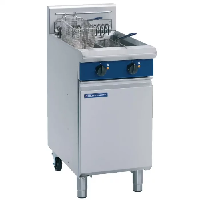 Blue Seal Twin Tank Twin Basket Free Standing Electric Fryer E44 - Image 1