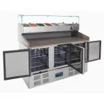Polar G-Series Pizza Prep Counter Fridge with Topper 368Ltr - Image 6